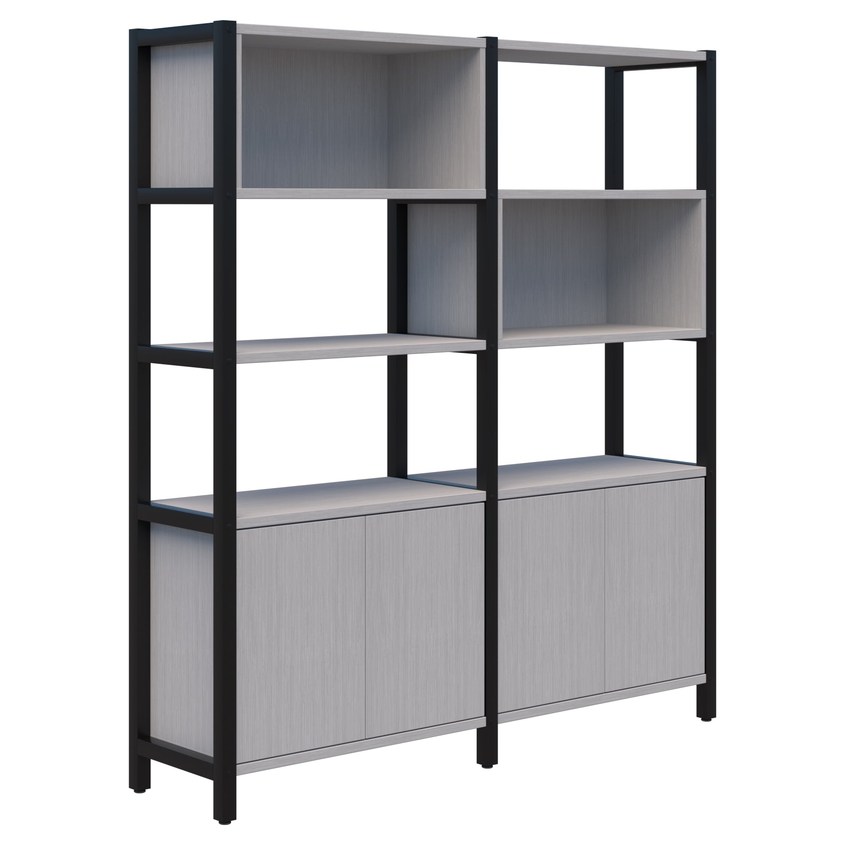 Grid 40 Modular Storage 1890 x 1720 / Silver Strata / Black