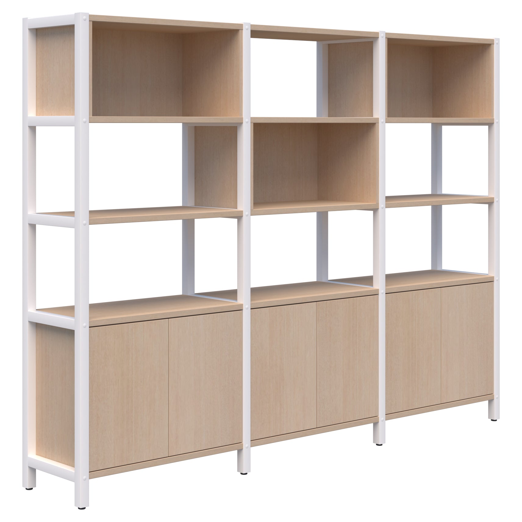 Grid 40 Modular Storage 1890 x 2560 / Refined Oak / White