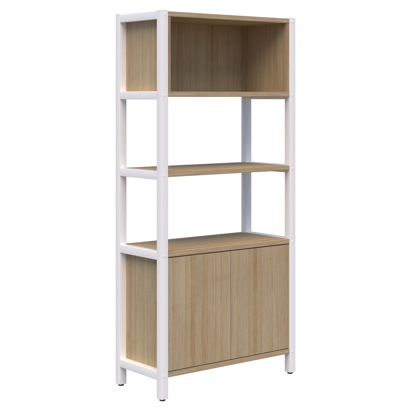 Grid 40 Modular Storage 1890 x 880 / Classic Oak / White