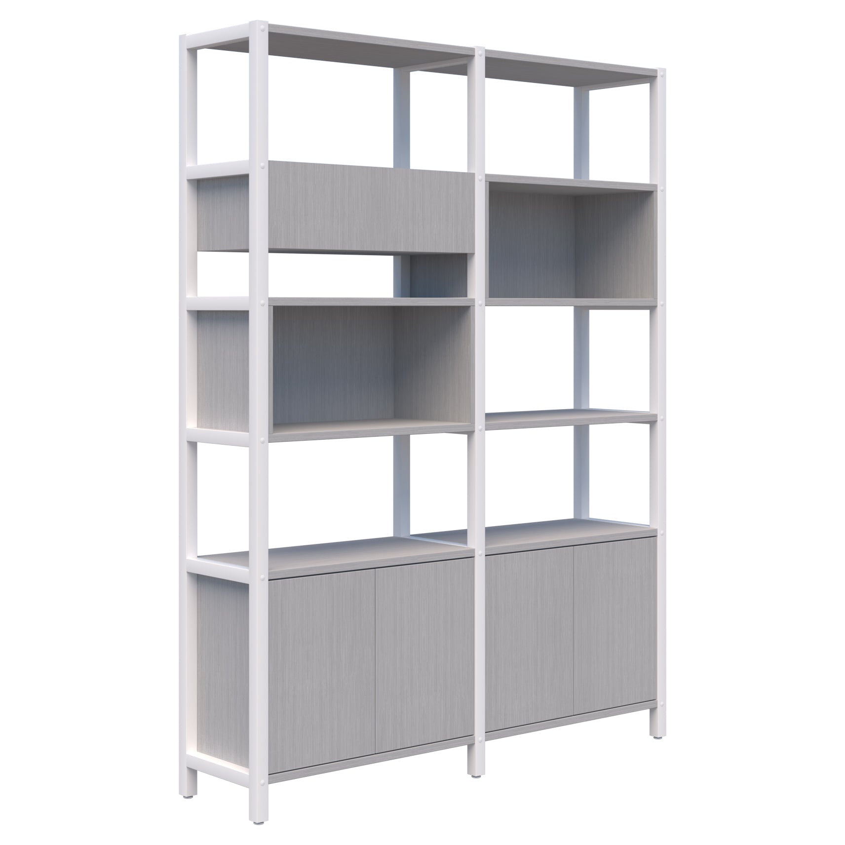 Grid 40 Modular Storage 2280 x 1720 / Silver Strata / White