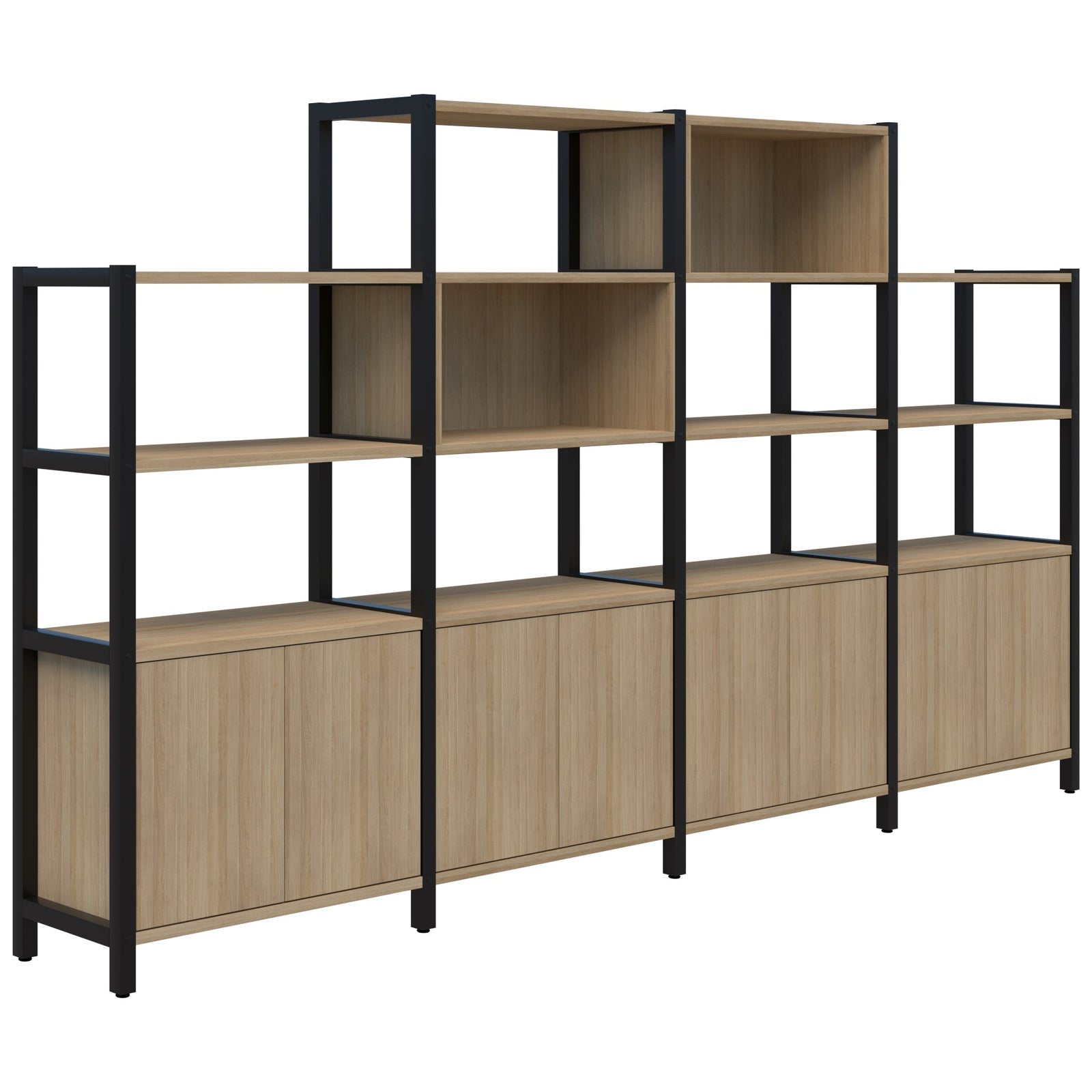 Grid 40 Storage / Open Display Wall - 4-5 Tier Unit