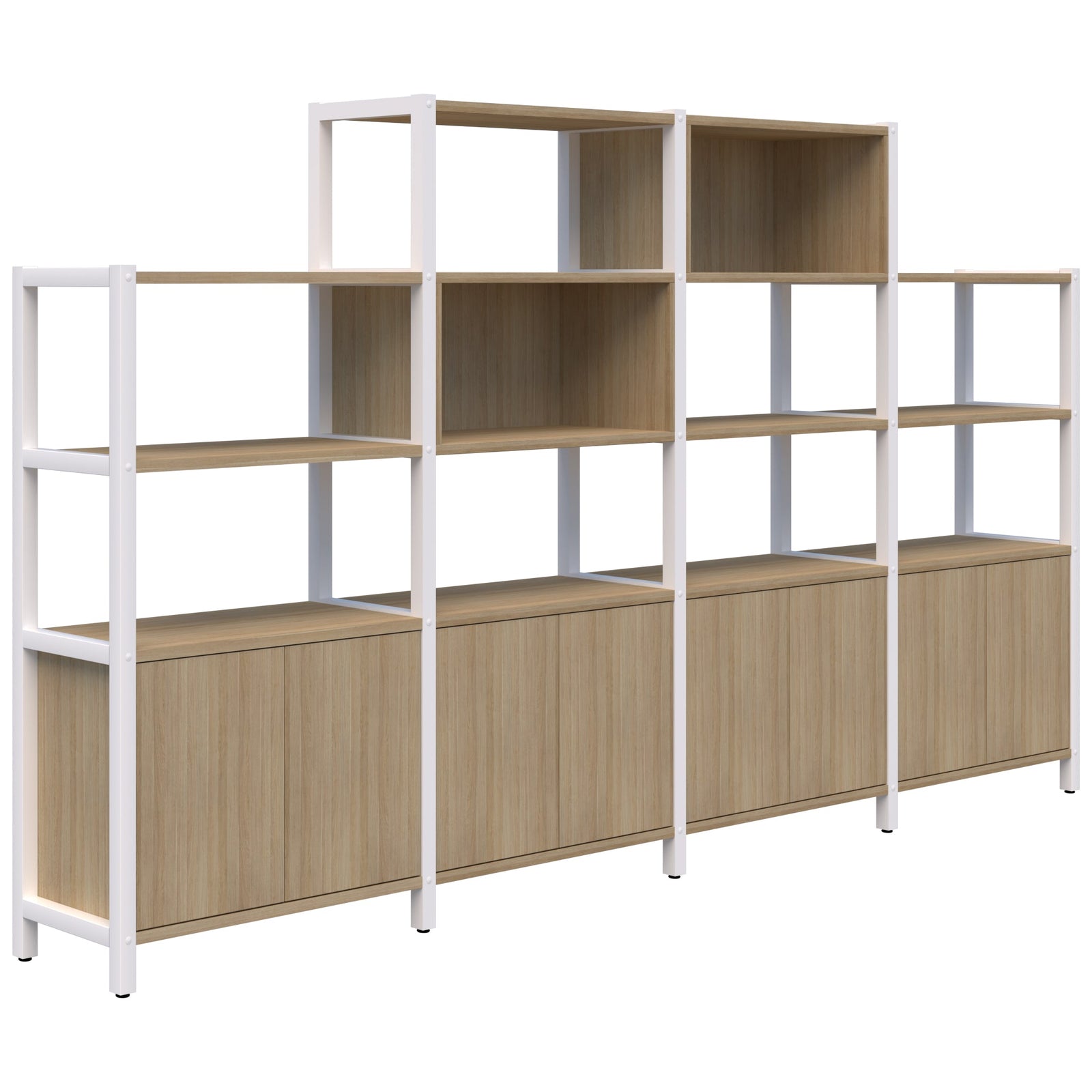 Grid 40 Storage / Open Display Wall - 4-5 Tier Unit