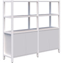 Grid 40 Storage / Open Display Wall - 4 Tier 1500 x 1720 / Snow Velvet / White