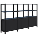 Grid 40 Storage / Open Display Wall - 4 Tier 1500 x 2560 / Black / Black