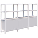 Grid 40 Storage / Open Display Wall - 4 Tier 1500 x 2560 / Snow Velvet / White