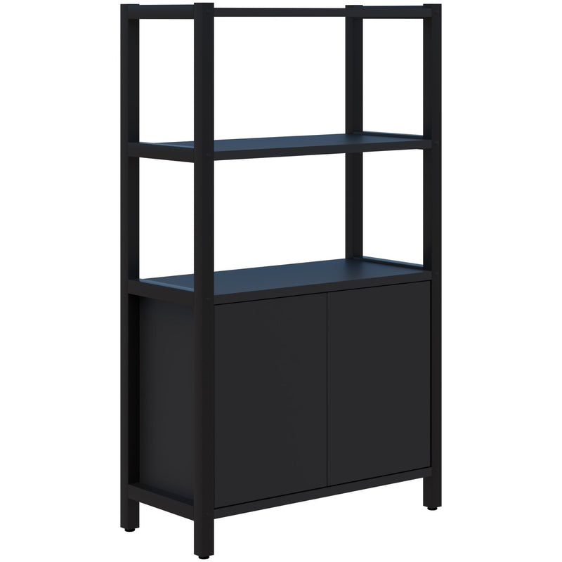 Grid 40 Storage / Open Display Wall - 4 Tier 1500 x 880 / Black / Black