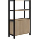 Grid 40 Storage / Open Display Wall - 4 Tier 1500 x 880 / Classic Oak / Black