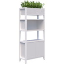 Grid 40 Storage / Planter Display Wall - 5 Tier 1890 x 880 / Snow Velvet / White