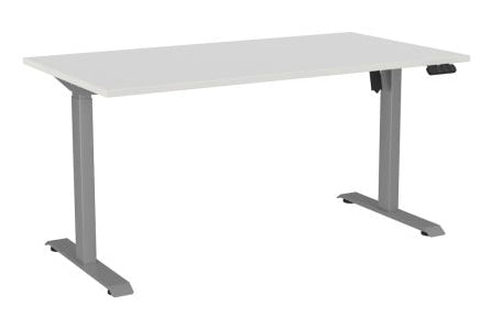 Haven Boost Standing Desk 1500 x 800 / White / Silver