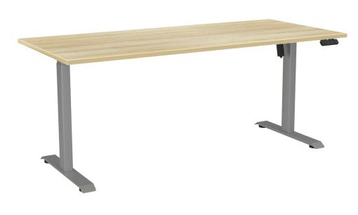 Haven Boost Standing Desk 1800 x 800 / Atlantic Oak / Silver