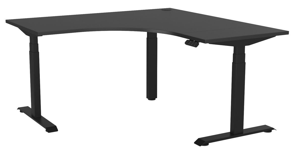 Haven Electric 90° Workstation 1500 x 1500 / Black / Black