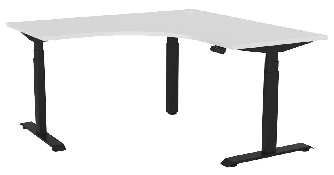 Haven Electric 90° Workstation 1500 x 1500 / White / Black