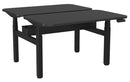 Haven Electric Double Sided Desk - Radius 1200 x 700 / Black / Black