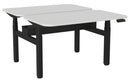 Haven Electric Double Sided Desk - Radius 1200 x 700 / White / Black