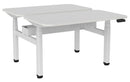 Haven Electric Double Sided Desk - Radius 1200 x 700 / White / White