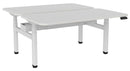 Haven Electric Double Sided Desk - Radius 1500 x 800 / White / White