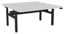 Haven Electric Double Sided Desk - Radius 1600 x 800 / White / Black