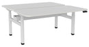 Haven Electric Double Sided Desk - Radius 1600 x 800 / White / White