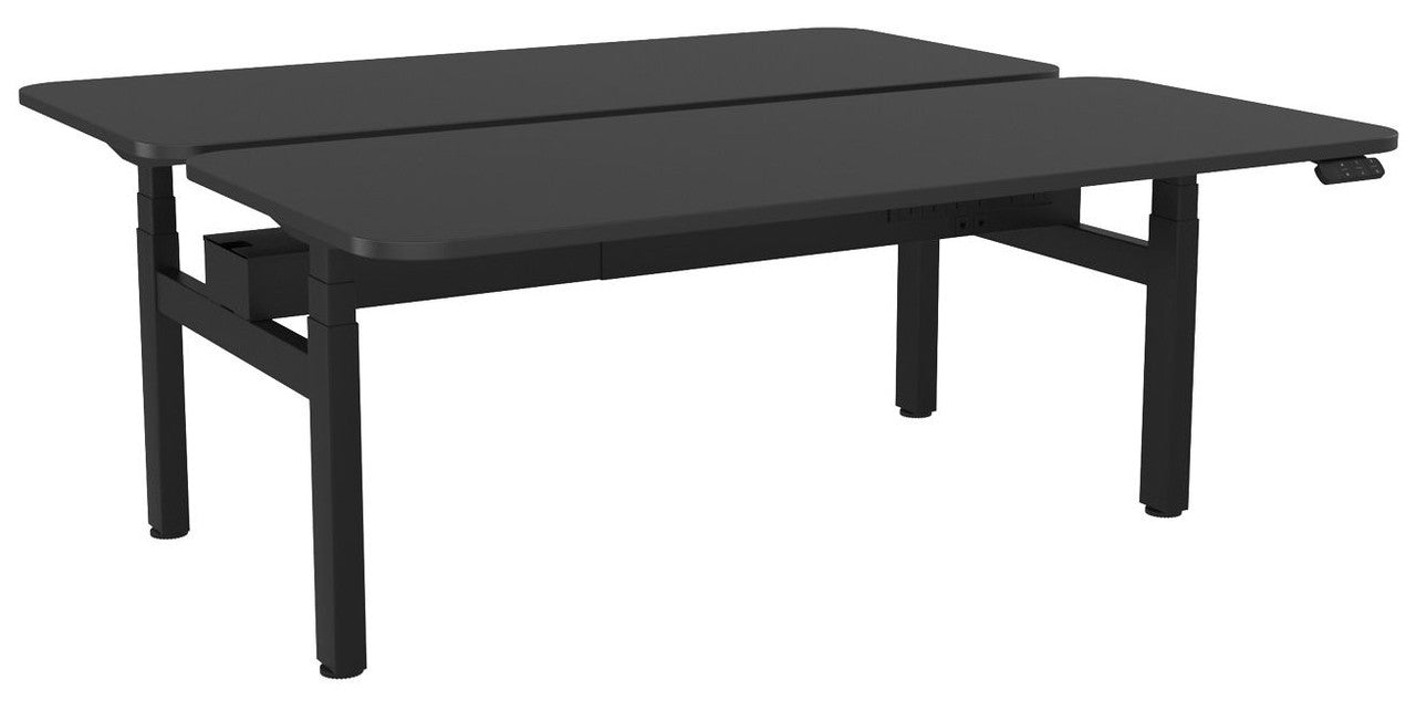 Haven Electric Double Sided Desk - Radius 1800 x 800 / Black / Black