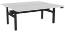 Haven Electric Double Sided Desk - Radius 1800 x 800 / White / Black