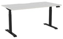 Haven Electric Single Sided Desk - Scallop 1500 x 800 / White / Black
