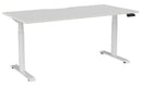 Haven Electric Single Sided Desk - Scallop 1600 x 800 / White / White