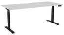 Haven Electric Single Sided Desk - Scallop 1800 x 800 / White / Black