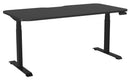 Haven Electric Single Sided Desk - Scallop & Radius 1600 x 800 / Black / Black