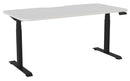 Haven Electric Single Sided Desk - Scallop & Radius 1600 x 800 / White / Black