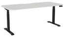 Haven Electric Single Sided Desk - Scallop & Radius 1800 x 800 / White / Black
