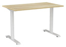 Haven Fixed Single Sided Desk 1200 x 700 / Atlantic Oak / White