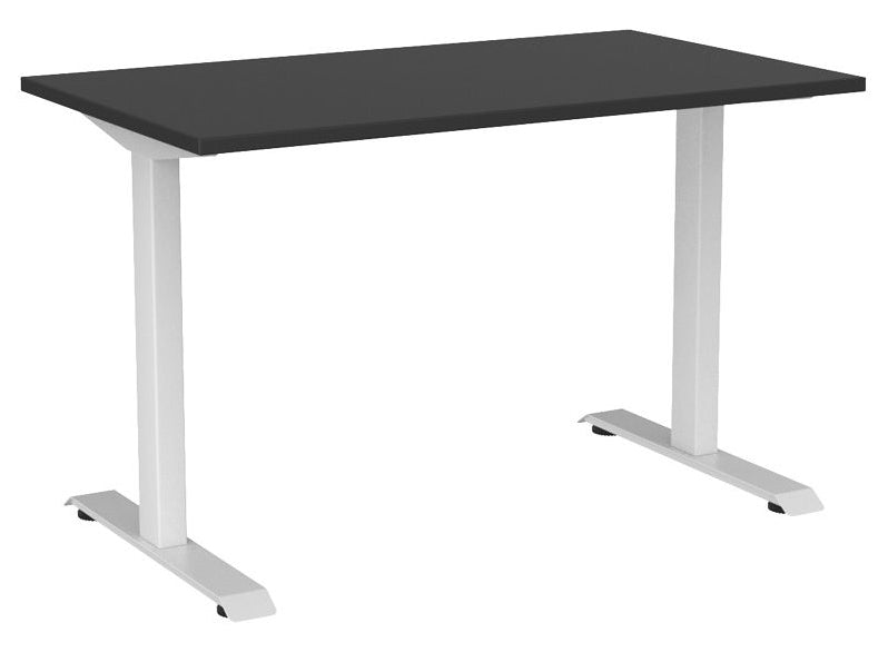 Haven Fixed Single Sided Desk 1200 x 700 / Black / White