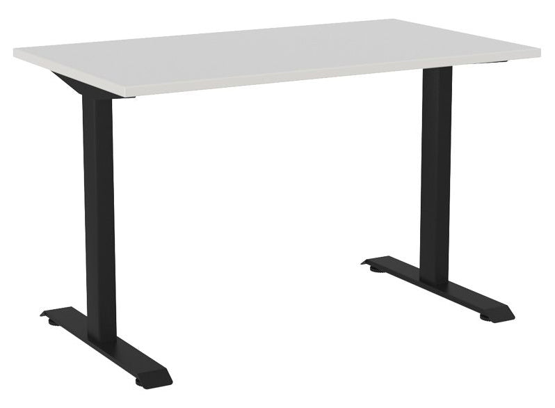 Haven Fixed Single Sided Desk 1200 x 700 / White / Black