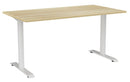 Haven Fixed Single Sided Desk 1500 x 800 / Atlantic Oak / White