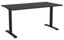 Haven Fixed Single Sided Desk 1500 x 800 / Black / Black
