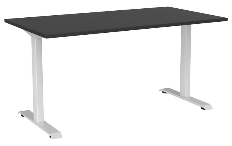 Haven Fixed Single Sided Desk 1500 x 800 / Black / White