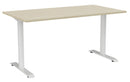 Haven Fixed Single Sided Desk 1500 x 800 / Nordic Maple / White