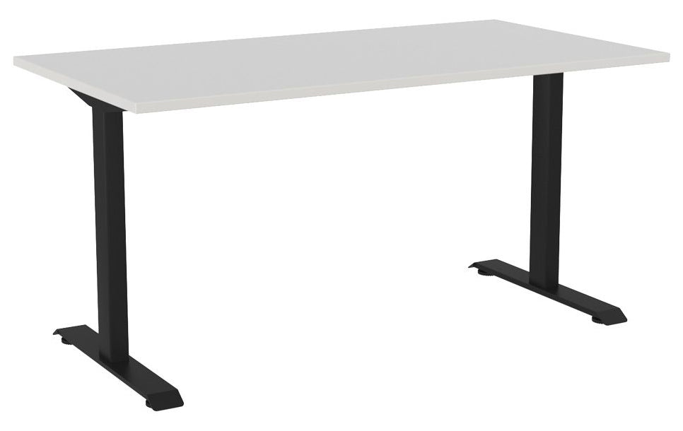 Haven Fixed Single Sided Desk 1500 x 800 / White / Black