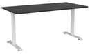 Haven Fixed Single Sided Desk 1600 x 800 / Black / White