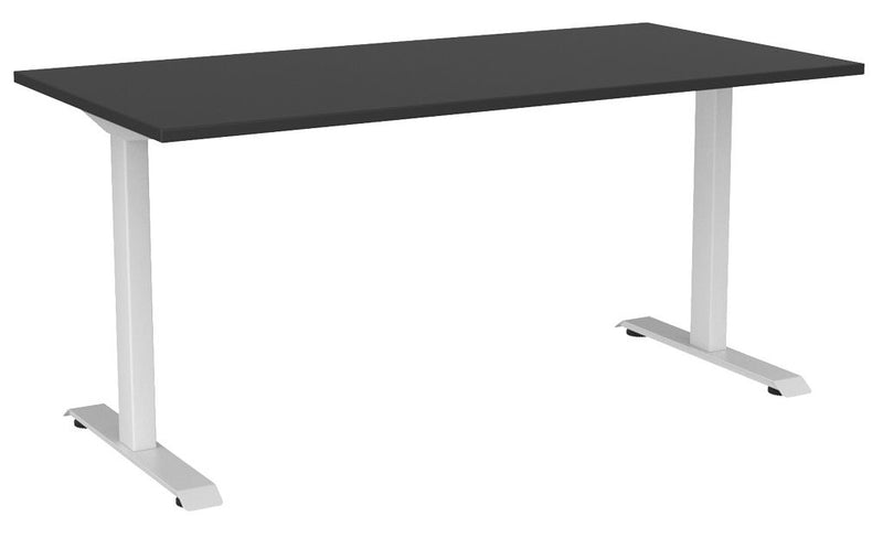 Haven Fixed Single Sided Desk 1600 x 800 / Black / White