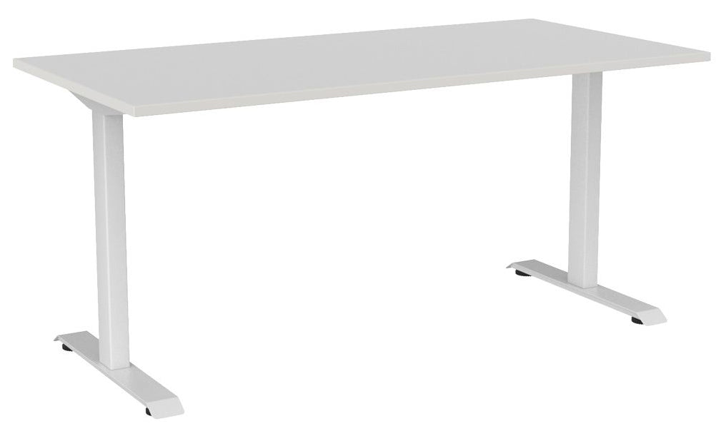 Haven Fixed Single Sided Desk 1600 x 800 / White / White