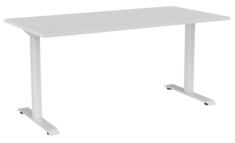 Haven Fixed Single Sided Desk 1600 x 800 / White / White