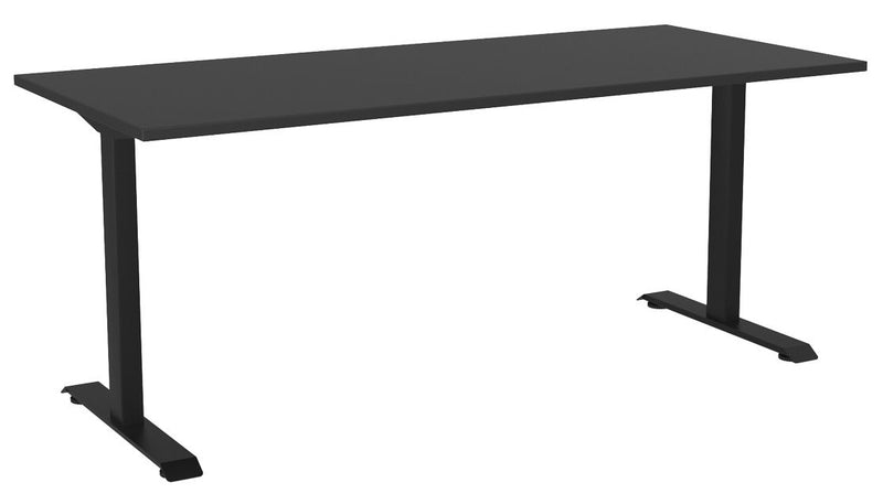 Haven Fixed Single Sided Desk 1800 x 800 / Black / Black
