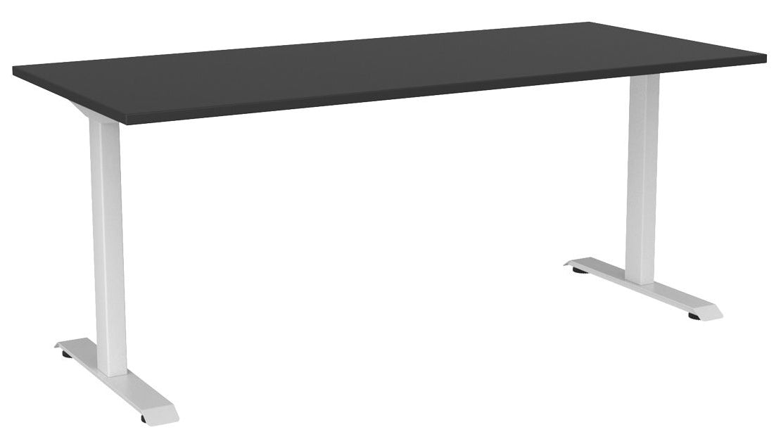 Haven Fixed Single Sided Desk 1800 x 800 / Black / White