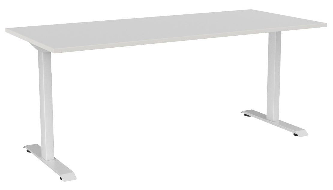 Haven Fixed Single Sided Desk 1800 x 800 / White / White