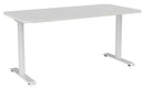 Haven Fixed Single Sided Desk - Radius 1600 x 800 / White / White
