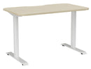 Haven Fixed Single Sided Desk - Scallop & Radius 1200 x 700 / Nordic Maple / White