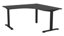 Haven Fixed Workstation Corner Desk 1500 x 1500 / Black / Black
