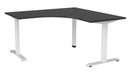 Haven Fixed Workstation Corner Desk 1500 x 1500 / Black / White