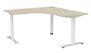 Haven Fixed Workstation Corner Desk 1500 x 1500 / Nordic Maple / White